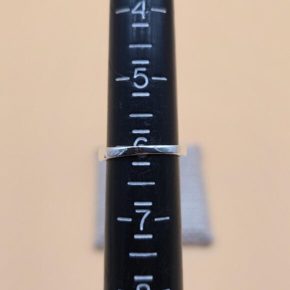 Size 6 Sterling Silver Square Brilliant Amethyst Gem Ring A4680 - Picture 8 of 10